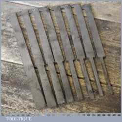 Full 8 No: Vintage William Marples & Sons Plough Irons - Original Iron