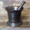 Rare Early 19th C Antique kitchenalia Cannon No: 2 Cast Iron Mortar And Pestle