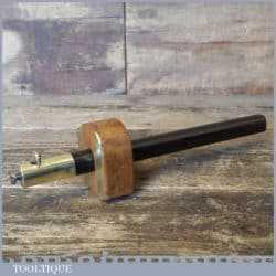 Unusual Antique Cutting Gauge Beechwood Brass Body - Good Condition