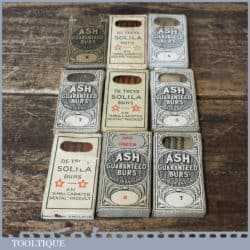 Vintage boxed Selection Medical Dental Burs By Ash & Solila