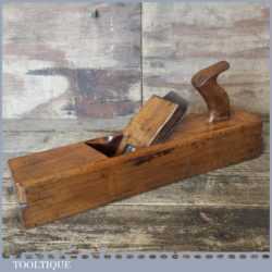 Antique E Preston & Sons 16” Skew Mouthed Beechwood Badger Plane