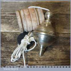 Vintage Continental Filled Brass Plumb Bob - Good Condition