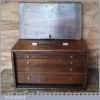 Vintage 4 Draw Engineer’s 16” x 10” Dovetailed Mahogany Tool Chest