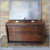 Vintage 4 Draw Engineer’s 16” x 10” Dovetailed Mahogany Tool Chest