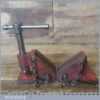 Vintage Pair Cast Steel Sash Clamp Heads - Good Condition