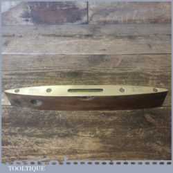 Vintage I Sorby Mahogany Brass 9” Boat Level - Good Condition