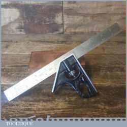 Vintage Rabone No: 1902 Steel Adjustable Combination Square - Fully Refurbished