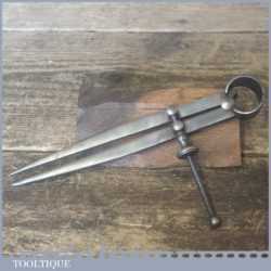 Vintage Moore & Wright 7″ Steel Spring Dividers - Good Condition