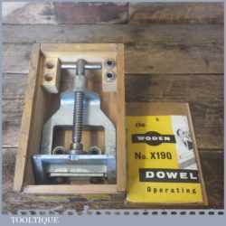 Vintage Woden X190 Dowelling Jig Original Wooden Box - Good Condition