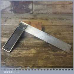 Vintage Stanley USA 10” Steel Calibrated Carpenters Try Square - Good Condition