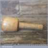 Nice Small Beech Wood 4" Woodcarving Mallet Ash Handle - Good Condition