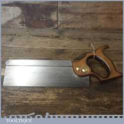 Vintage Superior 10” Brass Back Tenon Saw 13 TPI - Sharpened Refurbished