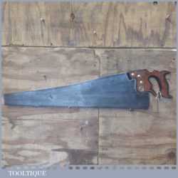 Vintage 28” Henry Disston Philadelphia USA D8 Rip Saw 3 TPI - Sharpened