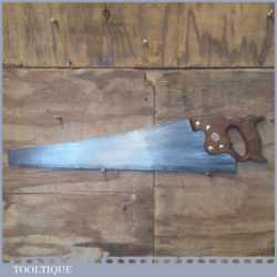 Vintage 26” Henry Disston Philadelphia USA D8 Cross Cut Hand Saw 6 TPI - Sharpened