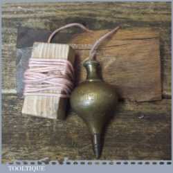 Vintage Edward Preston Brass Plumb Bob - Good Condition
