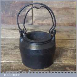 Vintage A K & Sons 1/8th Pint Cast Iron Glue Pot- Good Condition