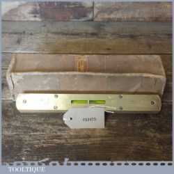 Vintage Boxed W Marples & Sons 12” Beech Brass Spirit Level - Good Condition