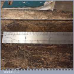 Vintage 12” 30cm Rabone Chesterman No: 64F Metric Imperial Steel Rule