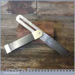 Vintage Carpenters Ebony Brass 9" Sliding Bevel - Good Condition