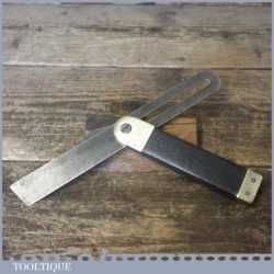 Vintage Carpenters Ebony Brass 9" Sliding Bevel - Good Condition