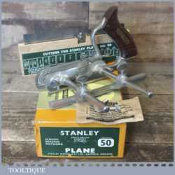 Vintage Boxed Stanley No: 50 Combination Plough Plane 17 Cutters - Fully Refurbished