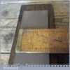 Vintage 8” x 2” Carborundum Oil Stone Mahogany Box - Lapped Flat