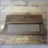 Vintage 8” x 2” Carborundum Oil Stone Mahogany Box - Lapped Flat