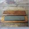Vintage 8” x 2” Natural Lynn Idwal Oil Stone Pine Box - Lapped Flat