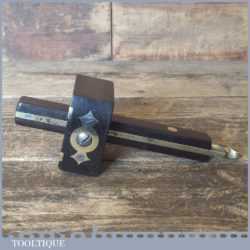 Vintage Carpenter’s Rosewood Brass Mortise Gauge - Good Condition