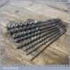 Vintage Set 8 Double Spur Screw Auger Bits ¼ ” – 1” - Good Condition