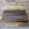 Vintage 7” X 1 ¾” Medium Grit Oil Stone Mahogany Box - Lapped Flat