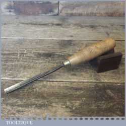 Vintage S.J. Addis 3/8” Straight Wood Carving Gouge Chisel - Refurbished