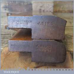 Pair Of John Moseley & Son No: 15 Hollow Round Beechwood Moulding Planes