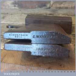 Vintage Pair Of No: 6 Hollow Round Beechwood Moulding Planes