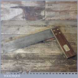 Vintage Footprint Carpenters 12” Rosewood Brass Try Square - Good Condition
