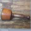 Old Lignum Vitae Hand Turned Carving Mallet Walnut Handle Boxwood Wedge