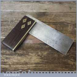 Vintage Carpenters Rosewood Brass 4 ½” Try Square - Good Condition