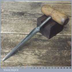 Vintage Beechwood Handled Taper Bit Or Belt Reamer - Good Condition