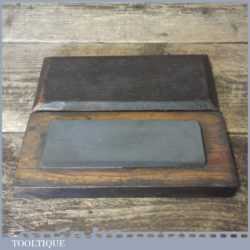 Vintage 6” x 2” Course Grit Carborundum Oil Stone Pine Box - Lapped Flat