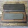 Vintage 6” x 2” Course Grit Carborundum Oil Stone Pine Box - Lapped Flat