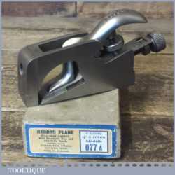 Vintage Boxed Record No: 077A Bull Nose Or Chisel Plane - Good Condition