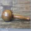 Old Lignum Vitae Hand Turned Carving Mallet Yew Handle Ebony Wedge