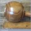 Old Lignum Vitae Hand Turned Carving Mallet Yew Handle Ebony Wedge