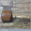 Old Lignum Vitae Carving Mallet London Plane Handle Ebony Wedge