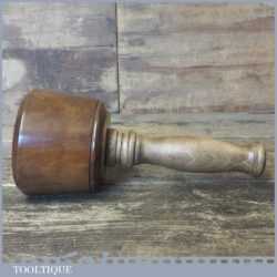 Old Lignum Vitae Carving Mallet London Plane Handle Ebony Wedge