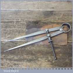 Unusual Vintage L. S. Starrett USA 7″ Steel Spring Dividers - Good Condition