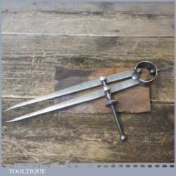 Vintage Moore & Wright 7″ Steel Spring Dividers - Good Condition