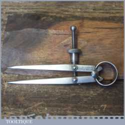 Vintage Moore & Wright 3 ¾” Steel Spring Dividers - Good Condition