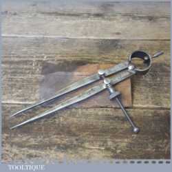 Vintage Hawksley 7″ Steel Spring Dividers Broad Arrow 1951 - Good Condition