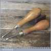 2 No: Vintage Bradawls Beechwood Handles - Good Condition